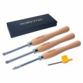71825 Carbide Tipped Woodturning Tool 3 Piece Set Wood Lathe Turning Tools With Radius Edge Square Round And Diamond 