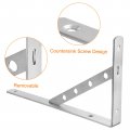Uxcell Shelf Brackets 2pcs 12 X 1 Stainless Steel Solid Triangle Bracket With Screws Removable Support L For Diy Floating Table