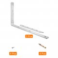 Uxcell Shelf Brackets 2pcs 12 X 1 Stainless Steel Solid Triangle Bracket With Screws Removable Support L For Diy Floating Table