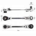 Bluelanss 1 4 Inch Mini Double Headed Ratchet Wrench 72 Tooth Drive Socket And Screwdriver Bit Set Rotator 5 Degrees Quick