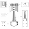 Uxcell Air Compressor Engine Piston Aluminum Alloy 80mm Dia 62mm Height With 15mm Bore