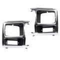 2pc Headlight Lamp Bezel Set Chrome Lh Rh Sides For 80-86 Ford Bronco F150 
