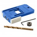 1 4 In Doweling Jig Kit With Bit And Stop Collar Glass Reinforced Nylon Woodworking Drill Guide For Easy Alignment