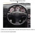 Mewant Customized Black Genuine Leather Car Steering Wheel Cover For Toyota Rav4 2003-2005 Corolla 2001 Lexus Is200 300