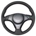 Mewant Customized Black Genuine Leather Car Steering Wheel Cover For Toyota Rav4 2003-2005 Corolla 2001 Lexus Is200 300