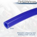 X Autohaux 1 Set Silicone Vacuum Tubing Hose 300cm 8mm Id Engine Automotive Line Blue