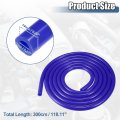 X Autohaux 1 Set Silicone Vacuum Tubing Hose 300cm 8mm Id Engine Automotive Line Blue