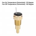 X Autohaux Universal Automotive Radiator Engine Cooling Fan Temperature Thermostat Sensor Switch 1 4 Npt 170 Degree On 155 Off