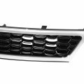 Ki1200197 Factory Style Front Bumper Upper Grill Grille Assembly With Chrome Moulding Compatible Rio 5-door 2016-2017 Matte