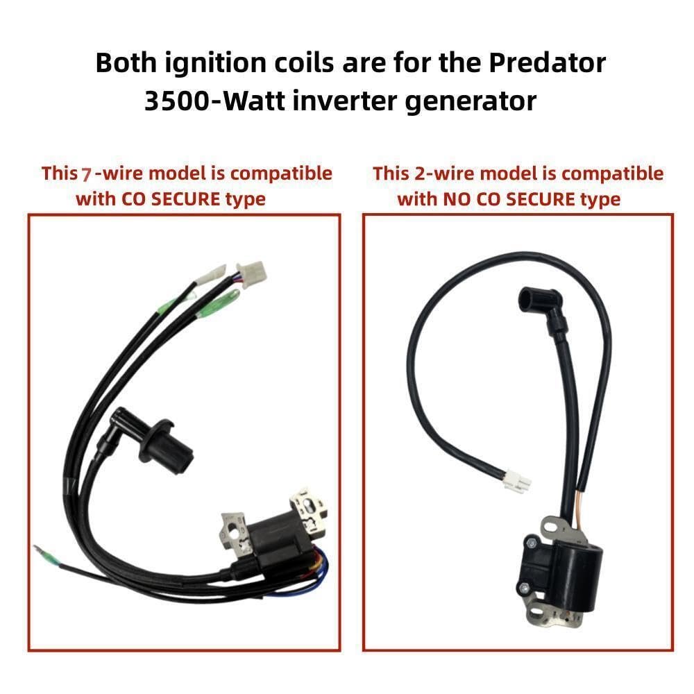 7 Wire Ignition Coil With Sensor Connector For Predator 3500 Watts Super Quiet Inverter Generator Co Secure