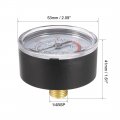 Uxcell Air Compressor Parts Pressure Gauge 1 4bsp 12 5mm Male Thread Back Mount 0-180 Psi