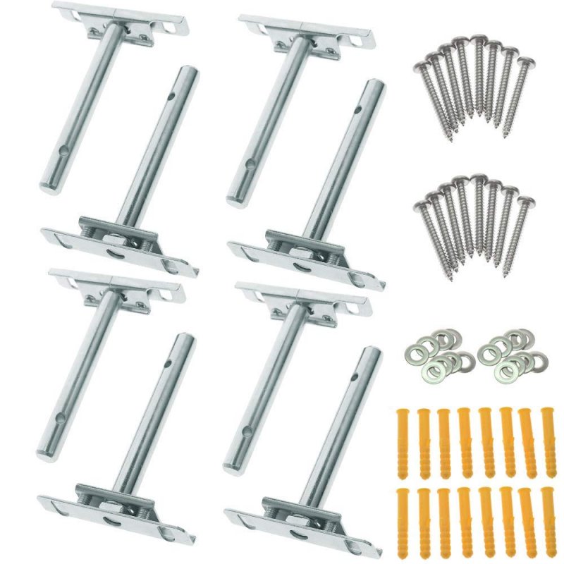 Bigteddy Adjustable Blind Shelf Floating Support Invisible Brackets Concealed Mount For Home Wall Diy Silver Packs Of 8
