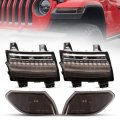 Bunker Indust Jl Led Fender Light Kit Sequential Flashing Turn Signal With Drl Side Markers Compitable For Jeep Wrangler 2018 
