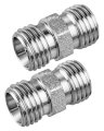 2pcs M14 To Carbon Steel Fittings Adapters Fit For Mini Excavator Adapting Reducing Or Enlarging Connect Full Port Straight 