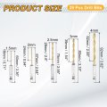 5pcs 1 4 Hex Shank Titanium Twist Drill Bit Set 5 Sizes 4mm-4mm Drilling Dia High Speed Steel Drills For Hardened Metal