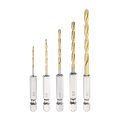 5pcs 1 4 Hex Shank Titanium Twist Drill Bit Set 5 Sizes 4mm-4mm Drilling Dia High Speed Steel Drills For Hardened Metal