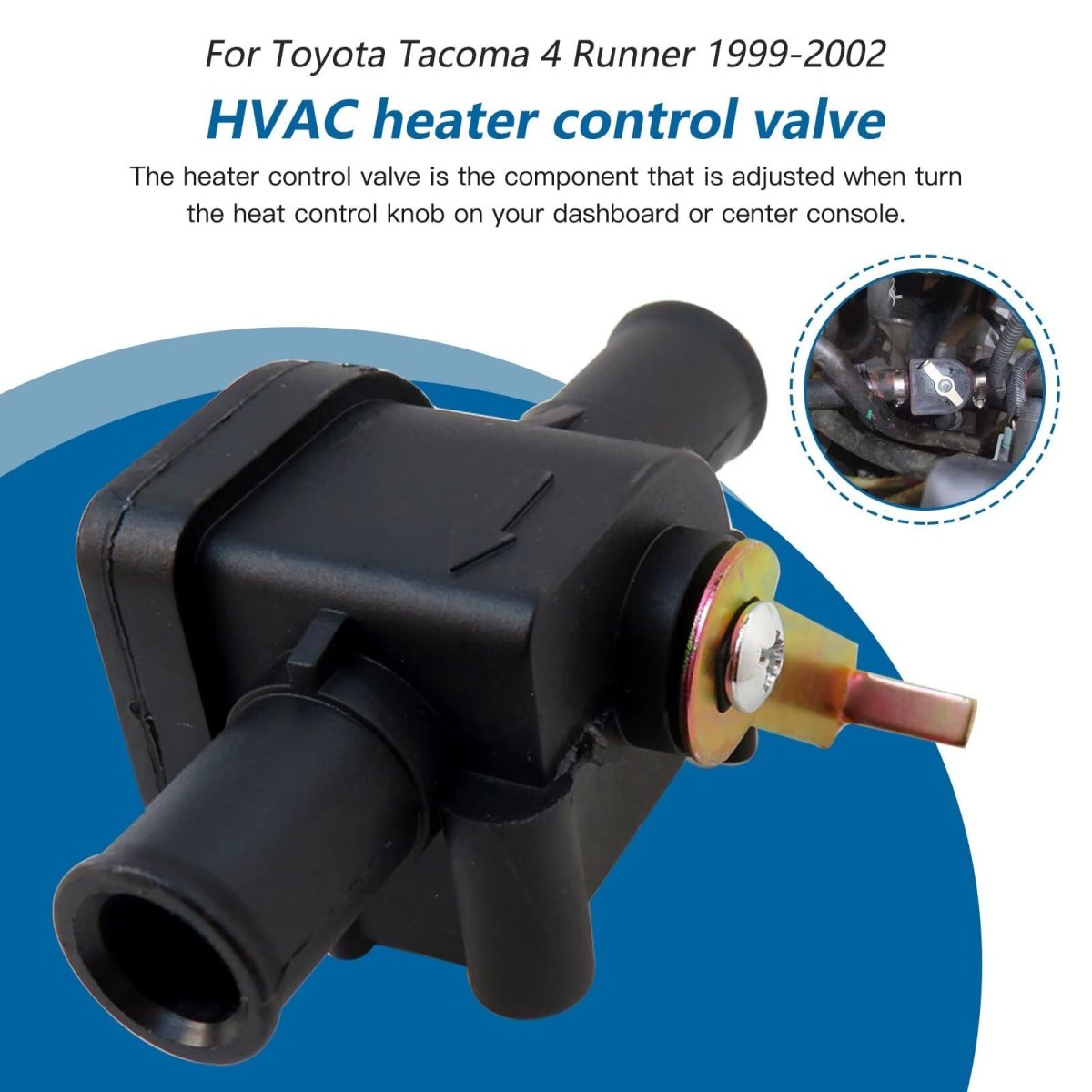 Updatd Heater Valve 74650 Replacement Fit For 2001-2004 Tacoma Submodel Base Pre Runner S-runner