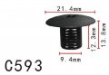 Autobahn88 Cowl Top Stud Clip Cover Compatible With Chrysler Dodge Ram 1994-on Oem Pack Of 10