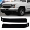 Grille Trims For Chevy Silverado 1500 Base 2003-2005 Hybrid 2004-2006 Fit Gmc Sierra 2006-2017 Driver Passenger Sides Black 