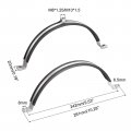 Uxcell 200mm Rigid Pipe Strap Clamps Carbon Steel Bracket Tube Clip M8 M10 Nut Size For Water 2 Pcs