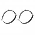 Uxcell 200mm Rigid Pipe Strap Clamps Carbon Steel Bracket Tube Clip M8 M10 Nut Size For Water 2 Pcs