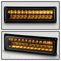 Acanii For 1988-1998 Chevy Gmc C K 1500 2500 3500 Suburban Tahoe Silverado Yukon Black Led Bumper Lights Lamps Pair