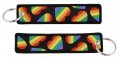 Pinstant Lgbtq Pride Flag Gay Lesbian Rainbow Love Hearts Keychain Key Tag Chain Fob Ring 