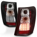 Acanii For 1999-2004 Jeep Grand Cherokee G2 Style Black Led Tail Lights Brake Lamps Set Replacement Driver Passenger