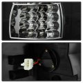 Acanii For 1999-2004 Jeep Grand Cherokee G2 Style Black Led Tail Lights Brake Lamps Set Replacement Driver Passenger