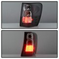 Acanii For 1999-2004 Jeep Grand Cherokee G2 Style Black Led Tail Lights Brake Lamps Set Replacement Driver Passenger