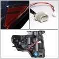 Dual Led Halo Ring Projector Smoked Housing Amber Corner Headlight Lamps Tool Kit Compatible With Ford F-150 09-14