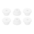 6pcs Rubber Grommets 17mm Drill Hole 8mm Id Top Hat Grommet White Silicone Plug Gasket For Wiring Automotive 
