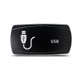 Ch4x4 Rocker Switch Usb Symbol- Horizontal-blue Led