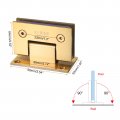 Uxcell 90 Degree Glass Door Hinge 2pcs For 8-12mm 31 -0 47 304 Stainless Steel Cupboard Showcase Cabinet Clamp Rose Gold