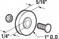 Prime-line B 548 Sliding Screen Door High Density Polyethylene Roller Bolt Nut And Bushing 2 Pack