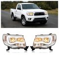 Pair Projector Headlights Led For 2005-2011 Toyota Tacoma W Led Tube Bar Drl Headlamp Front Light Replacement To2502157 