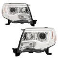 Pair Projector Headlights Led For 2005-2011 Toyota Tacoma W Led Tube Bar Drl Headlamp Front Light Replacement To2502157