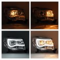 Pair Projector Headlights Led For 2005-2011 Toyota Tacoma W Led Tube Bar Drl Headlamp Front Light Replacement To2502157