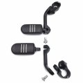 Httmt- Usmt216-112 216-117-bk- Black 5 Long Foot Peg Kit Compatible With 1 25 Engine Guard Goldwing Roadsta