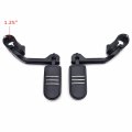 Httmt- Usmt216-112 216-117-bk- Black 5 Long Foot Peg Kit Compatible With 1 25 Engine Guard Goldwing Roadsta