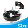 4pcs Wheel Spacers 1 Inch 25mm 4x101 6mm Hub Bore 62mm Replacement For Golf Cart Black