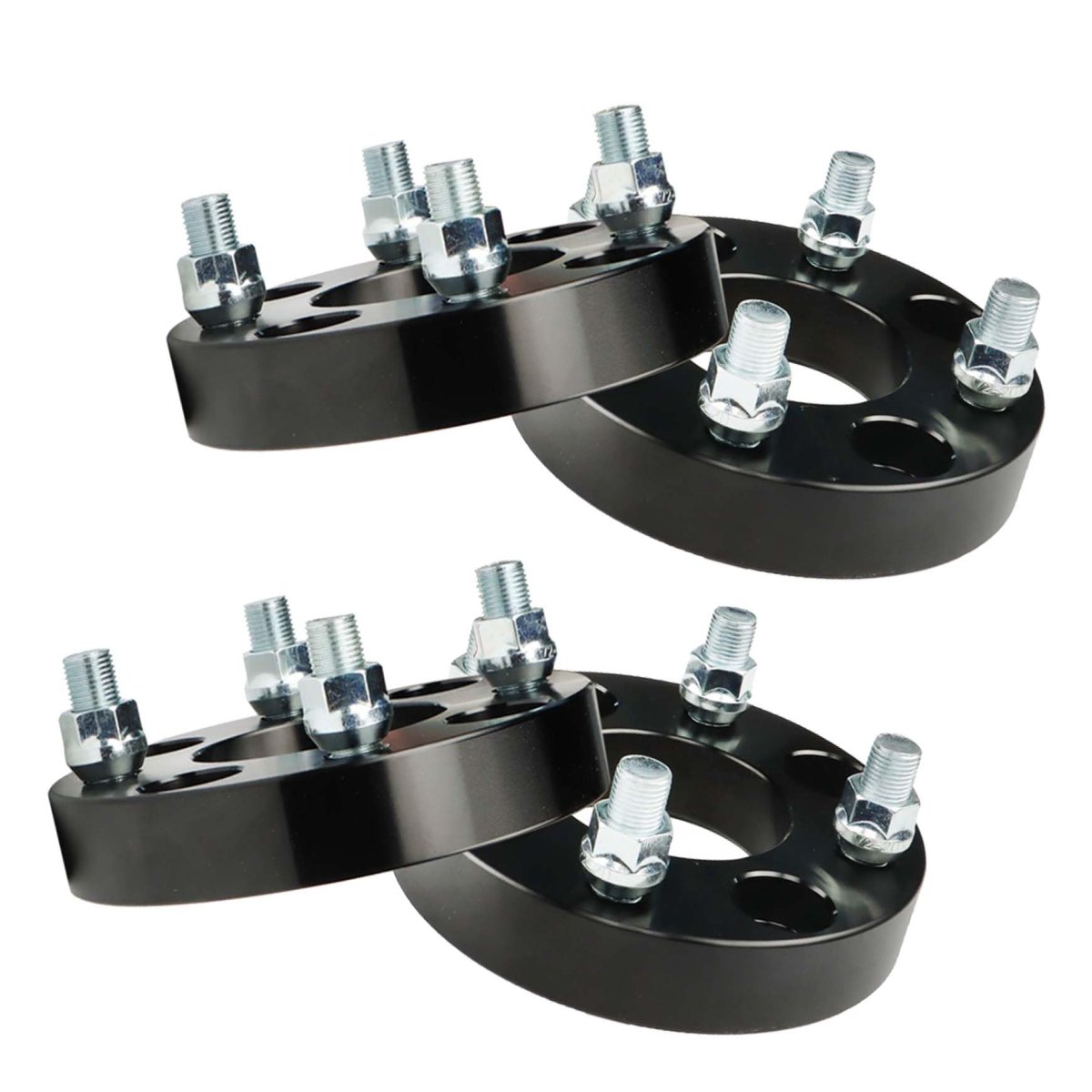 4pcs Wheel Spacers 1 Inch 25mm 4x101 6mm Hub Bore 62mm Replacement For Golf Cart Black