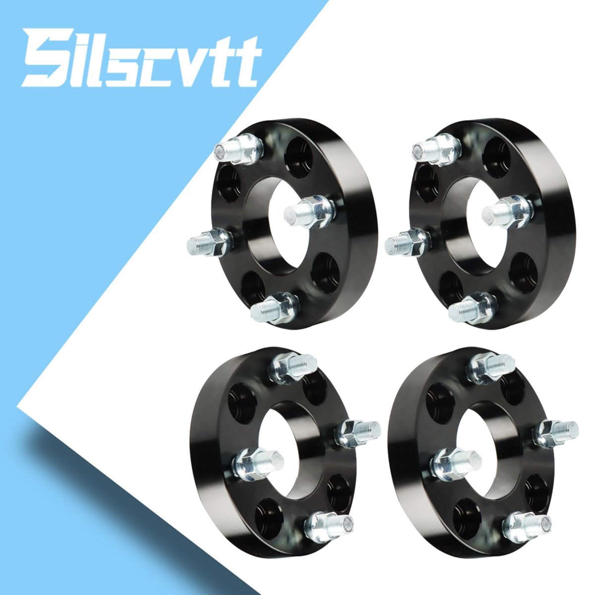 4pcs Wheel Spacers 1 Inch 25mm 4x101 6mm Hub Bore 62mm Replacement For Golf Cart Black
