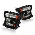 Instyleparts Ford F150 F-150 Clear Lens Headlight With Black Housing 