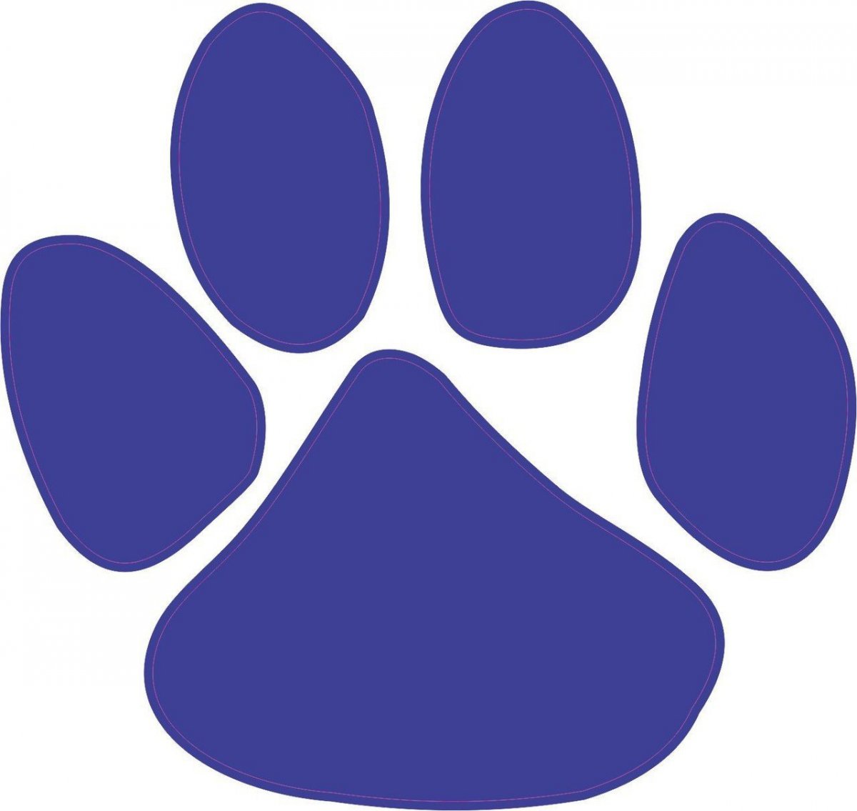 Stickertalk Paw Print Vinyl Sticker 5 Inches By 4