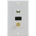 Ge 87723 Hdmi R Coaxial Ethernet-rj45 Wall Plate 