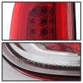 Acanii For 1997-2003 Ford F150 1999-2007 F250 F350 F450 Super Duty Red Clear Led Tube Tail Lights Brake Lamps Pair Set