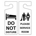Compliancesigns Plastic Housekeeping Door Hanger 8x3 With English 6-pack White 