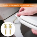 Uxcell 2pcs Toilet Seat Screws Hinge Bolt Fixings With Plastic Nuts And Metal Washers For Top Mounting Hinges Replacement Parts