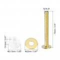 Uxcell 2pcs Toilet Seat Screws Hinge Bolt Fixings With Plastic Nuts And Metal Washers For Top Mounting Hinges Replacement Parts
